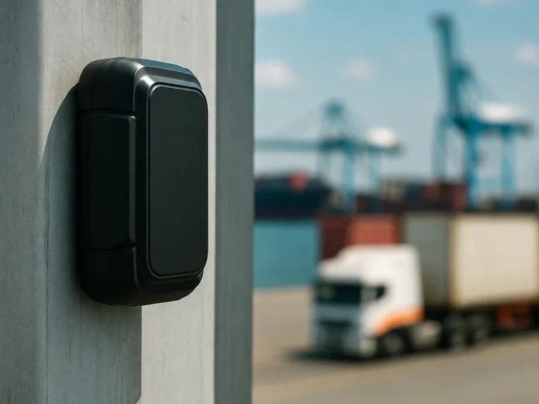 Pacific IoT dispositivo robusto industrial instalado en infraestructura portuaria