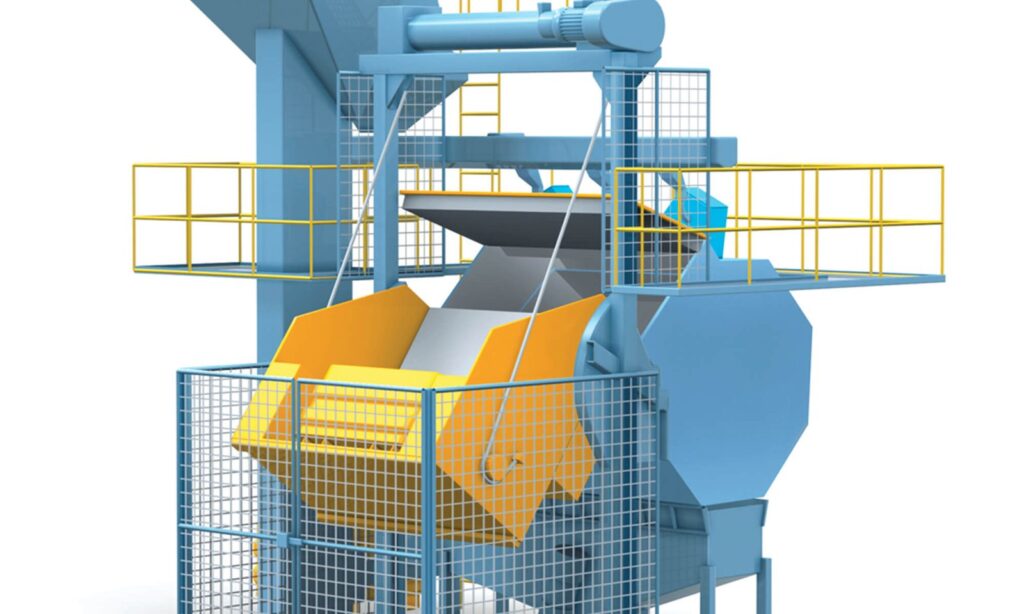 Granalladora de tambor por lotes Tumblast de Wheelabrator para piezas fundidas y forjadas